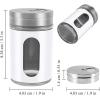 imageAccmor 2pcs Salt and Pepper ShakersStainless Steel Shaker for Salt Powder Sugar Cinnamon Pepper Spice Dispenser with Adjustable Pour HolesSilverWhite