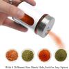 imageAccmor 2pcs Salt and Pepper ShakersStainless Steel Shaker for Salt Powder Sugar Cinnamon Pepper Spice Dispenser with Adjustable Pour HolesSilverWhite