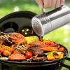 imageAccmor 2pcs Stainless Steel Dredge Salt Pepper Dredge Shakers with Handle Seasonings Spice Shakers with Lid 6 OunceLarge14oz