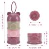 imageAccmor 3 Layers Baby Milk Powder Formula Dispenser On The Go Formula Container for Travel NonSpill Stackable Baby Snack Storage Container with HandleBPA FreePurple