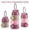 imageAccmor 3 Layers Baby Milk Powder Formula Dispenser On The Go Formula Container for Travel NonSpill Stackable Baby Snack Storage Container with HandleBPA FreePurple
