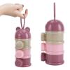 imageAccmor 3 Layers Baby Milk Powder Formula Dispenser On The Go Formula Container for Travel NonSpill Stackable Baby Snack Storage Container with HandleBPA FreePurple