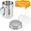 imageAccmor 3 Pack Powdered Sugar Shaker Duster Cinnamon Shaker Flour Sifter Fine Mesh Stainless Steel Dredge for Baking Soda Flour Cinnamon CocoaMedium10 oz