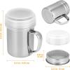 imageAccmor 3 Pack Powdered Sugar Shaker Duster Cinnamon Shaker Flour Sifter Fine Mesh Stainless Steel Dredge for Baking Soda Flour Cinnamon CocoaSmall7 oz