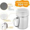imageAccmor 3 Pack Powdered Sugar Shaker Duster Cinnamon Shaker Flour Sifter Fine Mesh Stainless Steel Dredge for Baking Soda Flour Cinnamon CocoaSmall7 oz