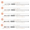 imageAccmor 3D Nail Art Brush for Acrylic Powder Kolinsky Acrylic Nail Brush Silver Metal with NonSlip Handle Size  4Size 2 Pack of 1