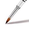 imageAccmor 3D Nail Art Brush for Acrylic Powder Kolinsky Acrylic Nail Brush Silver Metal with NonSlip Handle Size  4Size 4 Pack of 1