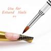 imageAccmor 3D Nail Art Brush for Acrylic Powder Kolinsky Acrylic Nail Brush Silver Metal with NonSlip Handle Size  4Size 4 Pack of 1