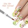 imageAccmor 3D Nail Art Brush for Acrylic Powder Kolinsky Acrylic Nail Brush Silver Metal with NonSlip Handle Size  4Size 4 Pack of 1
