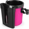 imageAccmor 3in1 Bike Cup Holder with Cell Phone Keys Holder Bike Water Bottle Holders Universal Bar Drink Cup Can Holder for Bicycles Motorcycles Scooters Black GreyBlack Pink