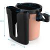 imageAccmor 3in1 Bike Cup Holder with Cell Phone Keys Holder Bike Water Bottle Holders Universal Bar Drink Cup Can Holder for Bicycles Motorcycles Scooters Black GreyBlack Beige