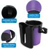 imageAccmor 3in1 Bike Cup Holder with Cell Phone Keys Holder Bike Water Bottle Holders Universal Bar Drink Cup Can Holder for Bicycles Motorcycles Scooters Black GreyBlack Purple