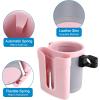 imageAccmor 3in1 Bike Cup Holder with Cell Phone Keys Holder Bike Water Bottle Holders Universal Bar Drink Cup Can Holder for Bicycles Motorcycles Scooters Black GreyGrey Pink