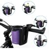 imageAccmor 3in1 Bike Cup Holder with Cell Phone Keys Holder Bike Water Bottle Holders Universal Bar Drink Cup Can Holder for Bicycles Motorcycles Scooters Black GreyBlack Purple