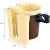 imageAccmor 3in1 Bike Cup Holder with Cell Phone Keys Holder Bike Water Bottle Holders Universal Bar Drink Cup Can Holder for Bicycles Motorcycles Scooters Black GreyGream Yellow Brown