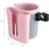 imageAccmor 3in1 Bike Cup Holder with Cell Phone Keys Holder Bike Water Bottle Holders Universal Bar Drink Cup Can Holder for Bicycles Motorcycles Scooters Black GreyGrey Pink
