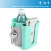 imageAccmor 3in1 Bike Cup Holder with Cell Phone Keys Holder Bike Water Bottle Holders Universal Bar Drink Cup Can Holder for Bicycles Motorcycles Scooters Black GreyGrey Green