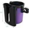 imageAccmor 3in1 Bike Cup Holder with Cell Phone Keys Holder Bike Water Bottle Holders Universal Bar Drink Cup Can Holder for Bicycles Motorcycles Scooters Black GreyBlack Purple