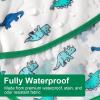 imageAccmor 4 Pack Baby Bibs Waterproof Sleeved Bibs for Eating Feeding Toddler Baby Girls Boys Smock BibsDinosaurOwlLionFeather