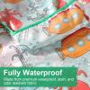 imageAccmor 4 Pack Long Sleeve Baby Bibs Waterproof Sleeved Bibs for Eating Feeding Toddler Baby Girls Boys Smock BibsReversible PocketanimalsOceanStrawberryRabbit