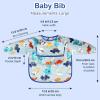 imageAccmor 4 Pack Long Sleeve Baby Bibs Waterproof Sleeved Bibs for Eating Feeding Toddler Baby Girls Boys Smock BibsReversible PocketdinosaursAnimalsOceanRabbit 