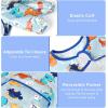 imageAccmor 4 Pack Long Sleeve Baby Bibs Waterproof Sleeved Bibs for Eating Feeding Toddler Baby Girls Boys Smock BibsReversible PocketdinosaursAnimalsOceanRabbit 