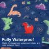 imageAccmor 4 Pack Long Sleeve Bibs Baby Smock Waterproof Sleeved Bib Smock for Baby Toddler 636 MonthsBlue DinosaurBrown DinosaurMonster
