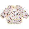 imageAccmor 4 Pack Long Sleeve Bibs Baby Smock Waterproof Sleeved Bib Smock for Baby Toddler 636 MonthsBlue DinosaurOrange PigYellow ElkGreen Cactus