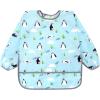 imageAccmor 4 Pack Long Sleeve Bibs Baby Smock Waterproof Sleeved Bib Smock for Baby Toddler 636 MonthsGiraffesBlue PenguinsGreen BearsDinosaurs