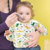 imageAccmor 4 Pack Long Sleeve Bibs Baby Smock Waterproof Sleeved Bib Smock for Baby Toddler 636 MonthsGiraffesBlue PenguinsGreen BearsDinosaurs
