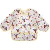 imageAccmor 4 Pack Long Sleeve Bibs Baby Smock Waterproof Sleeved Bib Smock for Baby Toddler 636 MonthsYellow ElkGreen CactusOrange PigPink Flamingo