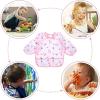 imageAccmor 4 Pack Long Sleeve Bibs Baby Smock Waterproof Sleeved Bib Smock for Baby Toddler 636 MonthsYellow ElkGreen CactusOrange PigPink Flamingo
