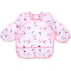 imageAccmor 4 Pack Long Sleeve Bibs Baby Smock Waterproof Sleeved Bib Smock for Baby Toddler 636 MonthsYellow ElkGreen CactusOrange PigPink Flamingo