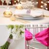 imageAccmor 50pcs Napkin Rings Gold Napkin Rings Buckles for Table Decorations Wedding DinnerParty DIY DecorationPink