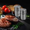 imageAccmor 5oz Salt and Pepper Shakers with Adjustable Pour Holes Stainless Steel Dredge Shaker Seasoning Spice Shakers for Salt Pepper Cinnamon Sugar FlourSmall5 oz