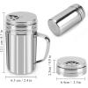 imageAccmor 5oz Salt and Pepper Shakers with Adjustable Pour Holes Stainless Steel Dredge Shaker Seasoning Spice Shakers for Salt Pepper Cinnamon Sugar FlourLarge13 oz