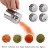 imageAccmor 5oz Salt and Pepper Shakers with Adjustable Pour Holes Stainless Steel Dredge Shaker Seasoning Spice Shakers for Salt Pepper Cinnamon Sugar FlourSmall5 oz