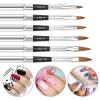 imageAccmor 6pcs Nail Art Brush for Acrylic Powder Metal Handle Acrylic Nail Art Design Brush Nail Art Brushes Detachable Set