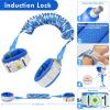 imageAccmor Anti Lost Wrist Link with Induction Lock 2 Pack Upgraded Toddler Leash Reflective Kids Wrist Leash for Baby Child Walking Wristband with Magnetic Unlock Design for Boys ampamp Girls 65ftDark Blue