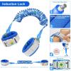 imageAccmor Anti Lost Wrist Link with Induction Lock 2 Pack Upgraded Toddler Leash Reflective Kids Wrist Leash for Baby Child Walking Wristband with Magnetic Unlock Design for Boys ampamp Girls 65ftPurple  Dark Blue