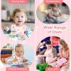 imageAccmor Baby Bibs Waterproof Baby Toddler Apron Bib Short Sleeved Bibs for Baby Boys Girls4pcspeach  Pumpkin  Strawberry  Pear