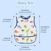 imageAccmor Baby Bibs Waterproof Baby Toddler Apron Bib Short Sleeved Bibs for Baby Boys Girls5pcslion  Dinosaur  Fish  Pear  Lemon 