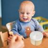 imageAccmor Baby Formula Dispenser On The Go NonSpill Rotating FourCompartment Formula Container to Go Milk Powder Kids Snack Container for Infant Toddler Travel Outdoor BlueWhite