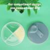 imageAccmor Baby Formula Dispenser On The Go NonSpill Rotating FourCompartment Formula Container to Go Milk Powder Kids Snack Container for Infant Toddler Travel Outdoor BlueBlue
