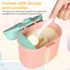 imageAccmor Baby Formula Dispenser On The Go Portable Milk Powder Formula Dispenser with ScoopFormula Containers for Travel Hold 85oz240g Formula PinkPink