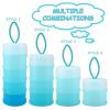 imageAccmor Baby Formula Dispenser On The Go Stackable Travel Formula Container NonSpill Milk Powder Baby Kids Snack Storage Container BPA Free 2 PacksBlue