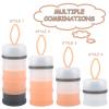 imageAccmor Baby Formula Dispenser On The Go Stackable Travel Formula Container NonSpill Milk Powder Baby Kids Snack Storage Container BPA Free 2 PacksBlue Pink Grey