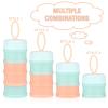 imageAccmor Baby Formula Dispenser On The Go Stackable Travel Formula Container NonSpill Milk Powder Baby Kids Snack Storage Container BPA Free 2 PacksBlue Alternate Pink