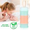 imageAccmor Baby Formula Dispenser On The Go Stackable Travel Formula Container NonSpill Milk Powder Baby Kids Snack Storage Container BPA Free 2 PacksBlue Alternate Pink