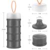 imageAccmor Baby Formula Dispenser On The Go Stackable Travel Formula Container NonSpill Milk Powder Baby Kids Snack Storage Container BPA Free 2 PacksGrey Transparent2pc